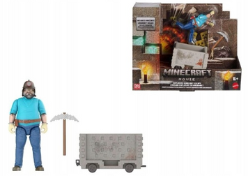 Игровой набор Mattel: Minecraft The Movie &mdash; Стив и вагонетка (10 см) &mdash; JGP20 JGP20 фото