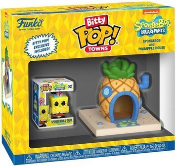 Набір фігурoк Bitty Pop! Town &mdash; Губка Боб і його дім-ананас (SpongeBob & Pineapple House) 83638 фото