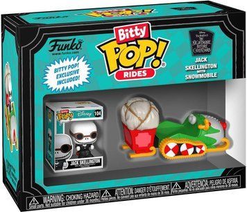 Набір фігурок Bitty Pop! Ride &mdash; Джек Скеллінгтон і снігохід &mdash; Disney: THE NIGHTMARE BEFORE CHRISTMAS &mdash; JACK SKELLINGTON & SNOWMOBILE #83624 83624 фото