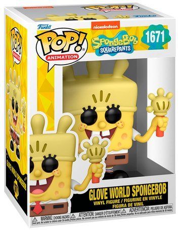 УЦЕНКА!!! Фигурка Губка Боб с перчаткой-фонариком - Funko Pop! SPONGEBOB SQUAREPANTS #1671 SPONGEBOB WITH GLOVE LIGHT У75734 фото